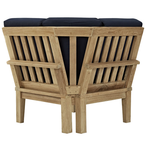 Modway Marina Outdoor Patio Teak Corner Sofa
