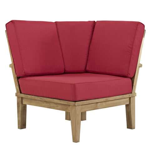 Modway Marina Outdoor Patio Teak Corner Sofa