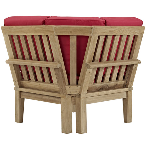Modway Marina Outdoor Patio Teak Corner Sofa