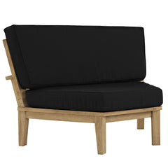 Modway Marina Outdoor Patio Teak Rounded Corner Sofa