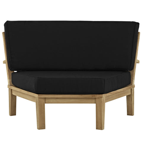 Modway Marina Outdoor Patio Teak Rounded Corner Sofa