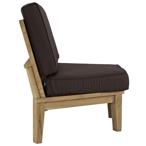 Modway Marina Outdoor Patio Teak Rounded Corner Sofa