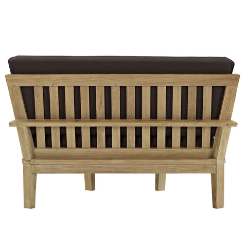 Modway Marina Outdoor Patio Teak Rounded Corner Sofa