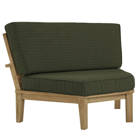 Modway Marina Outdoor Patio Teak Rounded Corner Sofa