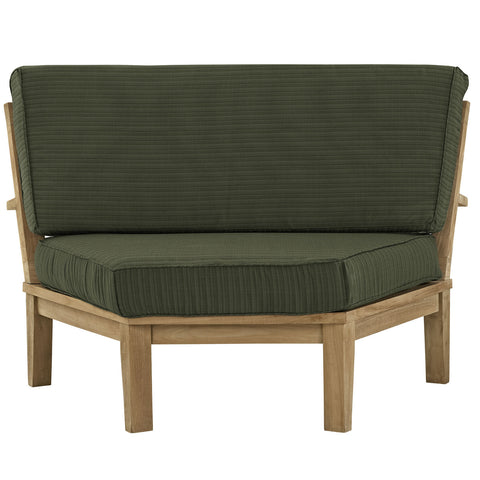 Modway Marina Outdoor Patio Teak Rounded Corner Sofa