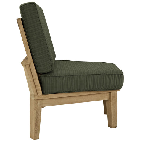 Modway Marina Outdoor Patio Teak Rounded Corner Sofa