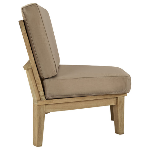 Modway Marina Outdoor Patio Teak Rounded Corner Sofa