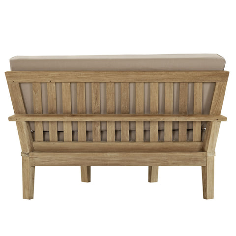 Modway Marina Outdoor Patio Teak Rounded Corner Sofa