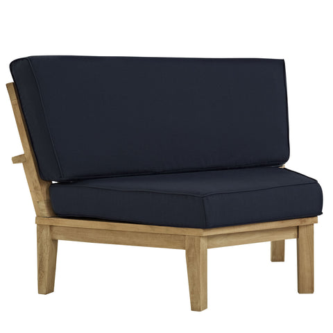 Modway Marina Outdoor Patio Teak Rounded Corner Sofa