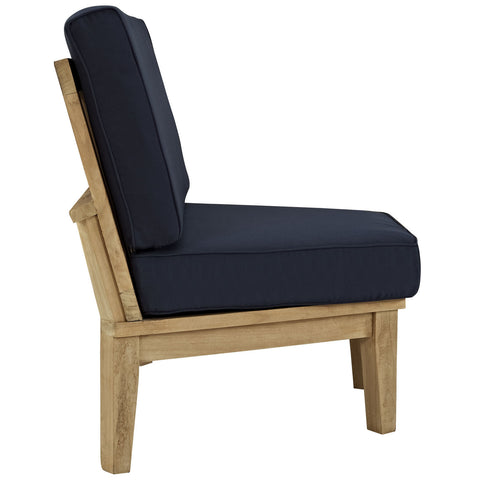 Modway Marina Outdoor Patio Teak Rounded Corner Sofa