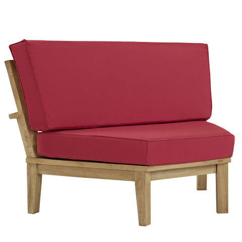 Modway Marina Outdoor Patio Teak Rounded Corner Sofa