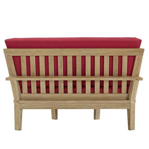 Modway Marina Outdoor Patio Teak Rounded Corner Sofa