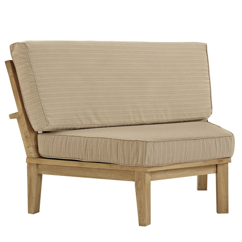 Modway Marina Outdoor Patio Teak Rounded Corner Sofa