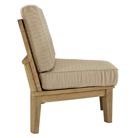 Modway Marina Outdoor Patio Teak Rounded Corner Sofa