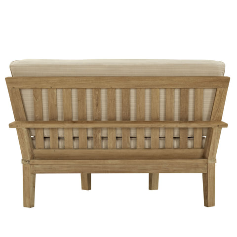 Modway Marina Outdoor Patio Teak Rounded Corner Sofa