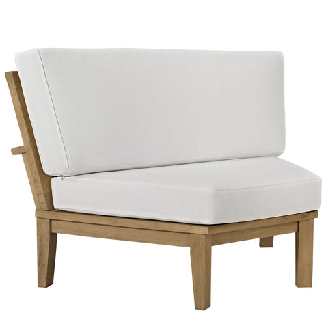 Modway Marina Outdoor Patio Teak Rounded Corner Sofa