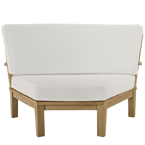 Modway Marina Outdoor Patio Teak Rounded Corner Sofa