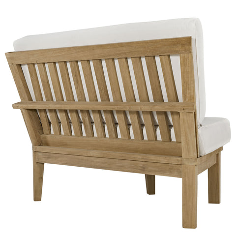 Modway Marina Outdoor Patio Teak Rounded Corner Sofa
