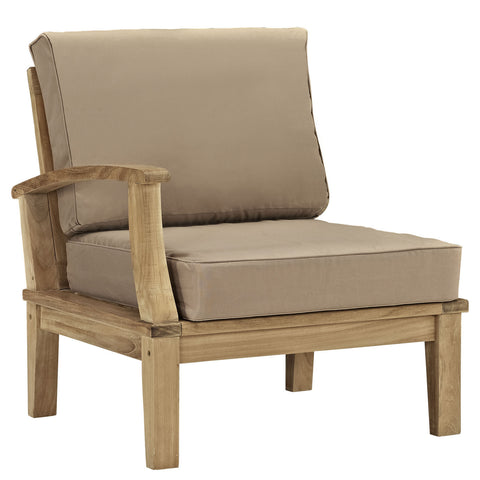 Modway Marina Outdoor Patio Teak Right-Arm Sofa