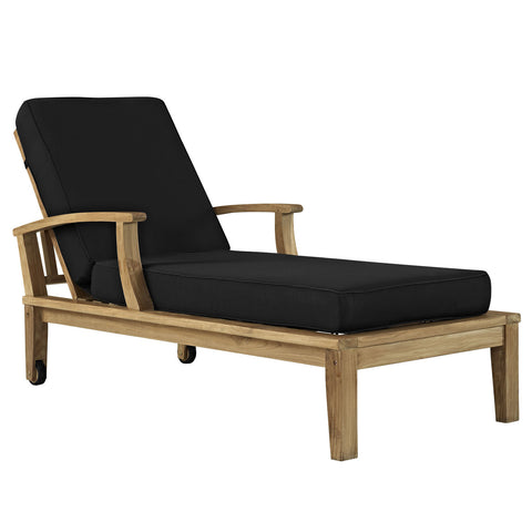 Modway Marina Outdoor Patio Teak Single Chaise