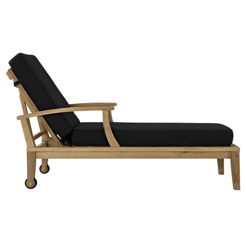 Modway Marina Outdoor Patio Teak Single Chaise