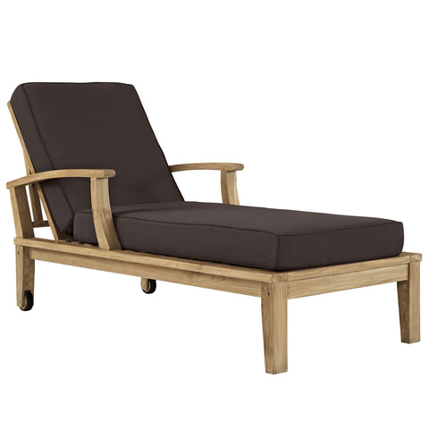 Modway Marina Outdoor Patio Teak Single Chaise
