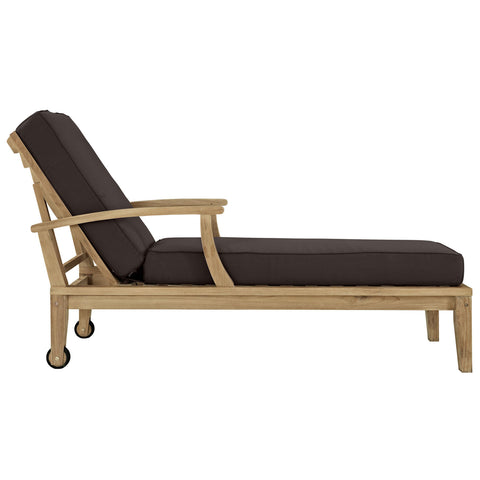 Modway Marina Outdoor Patio Teak Single Chaise
