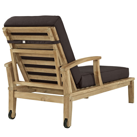 Modway Marina Outdoor Patio Teak Single Chaise