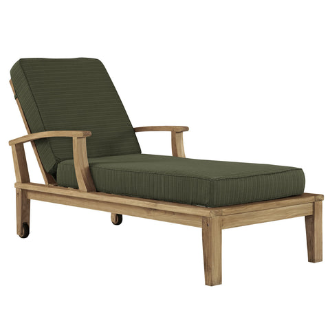 Modway Marina Outdoor Patio Teak Single Chaise