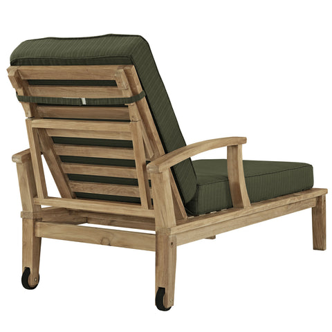 Modway Marina Outdoor Patio Teak Single Chaise