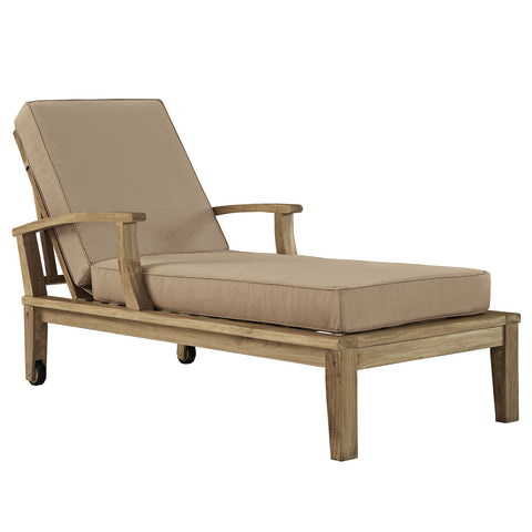 Modway Marina Outdoor Patio Teak Single Chaise