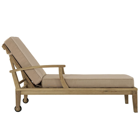 Modway Marina Outdoor Patio Teak Single Chaise