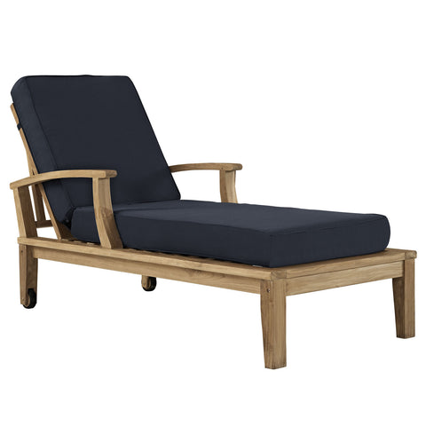 Modway Marina Outdoor Patio Teak Single Chaise