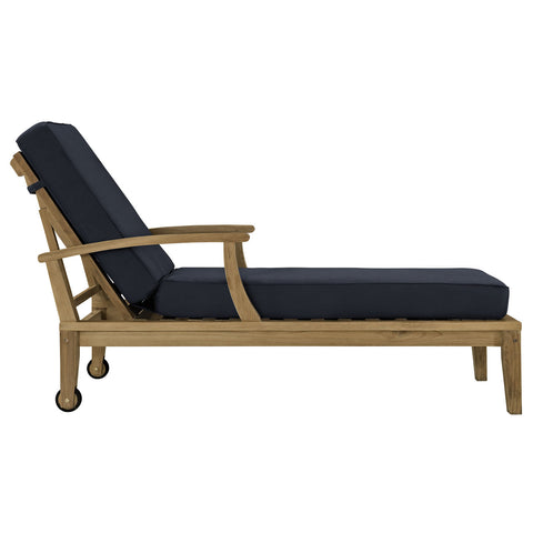 Modway Marina Outdoor Patio Teak Single Chaise