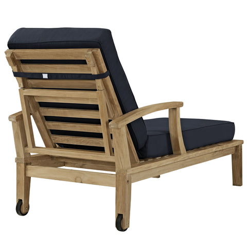 Modway Marina Outdoor Patio Teak Single Chaise