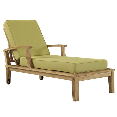 Modway Marina Outdoor Patio Teak Single Chaise