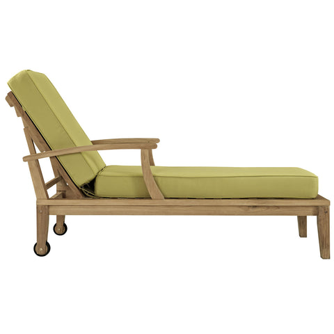 Modway Marina Outdoor Patio Teak Single Chaise