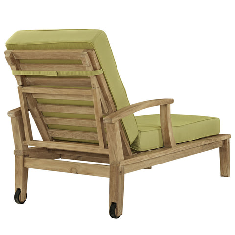 Modway Marina Outdoor Patio Teak Single Chaise