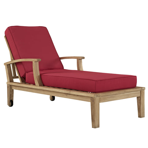 Modway Marina Outdoor Patio Teak Single Chaise