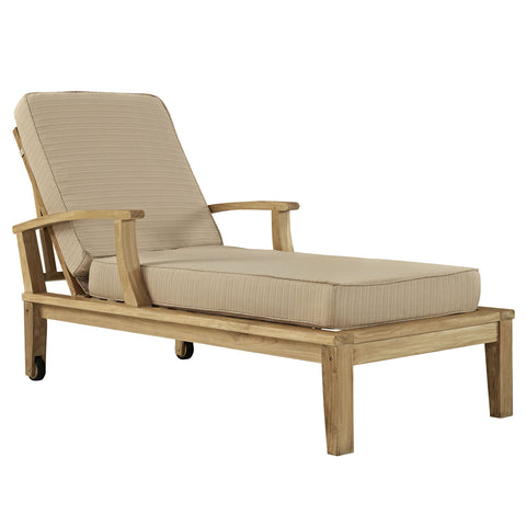 Modway Marina Outdoor Patio Teak Single Chaise