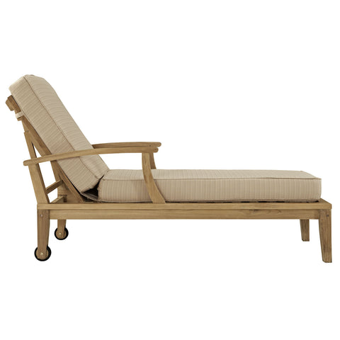 Modway Marina Outdoor Patio Teak Single Chaise