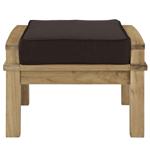 Modway Marina Outdoor Patio Teak Ottoman