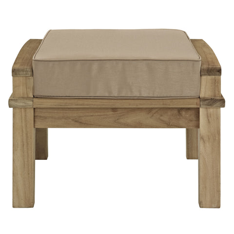 Modway Marina Outdoor Patio Teak Ottoman