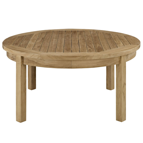 Modway Marina Outdoor Patio Teak Round Coffee Table