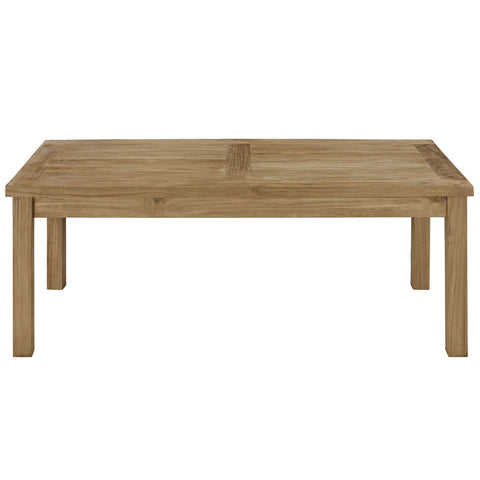 Modway Marina Outdoor Patio Teak Rectangle Coffee Table