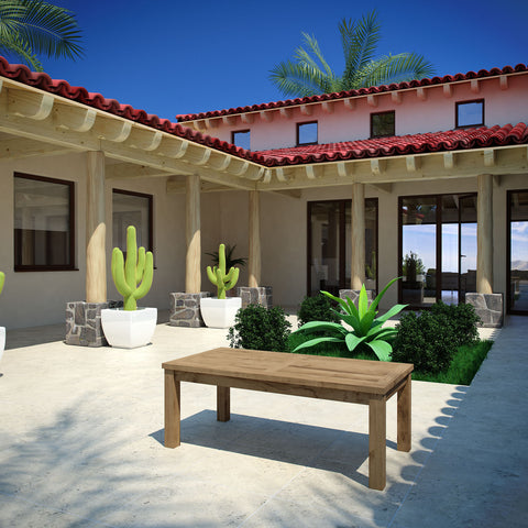 Modway Marina Outdoor Patio Teak Rectangle Coffee Table
