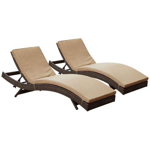Modway Peer Chaise Outdoor Patio Set of 2