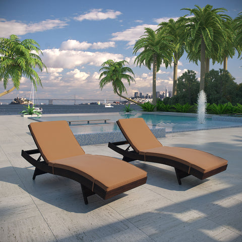 Modway Peer Chaise Outdoor Patio Set of 2