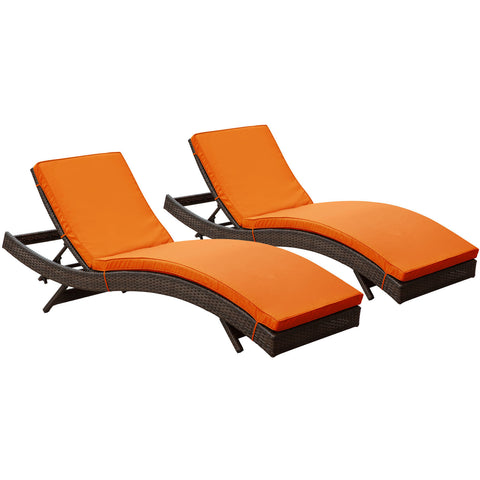 Modway Peer Chaise Outdoor Patio Set of 2