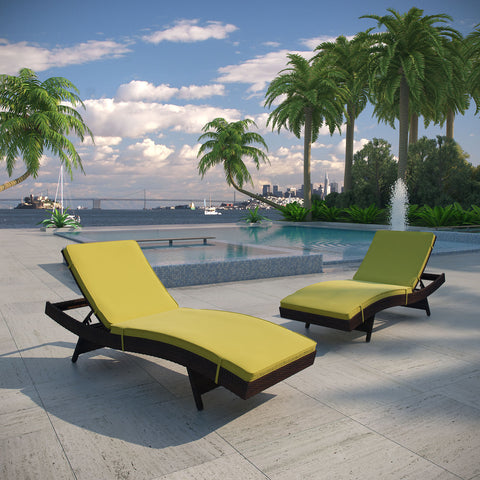 Modway Peer Chaise Outdoor Patio Set of 2